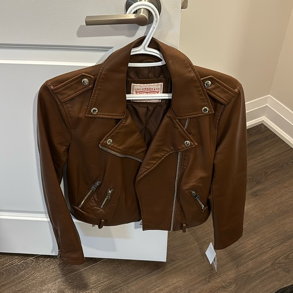 Levi’s Cognac Leather Jacket - Small - Picture 1 of 3